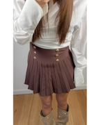 Toor bruin rokje met gouden knoopjes