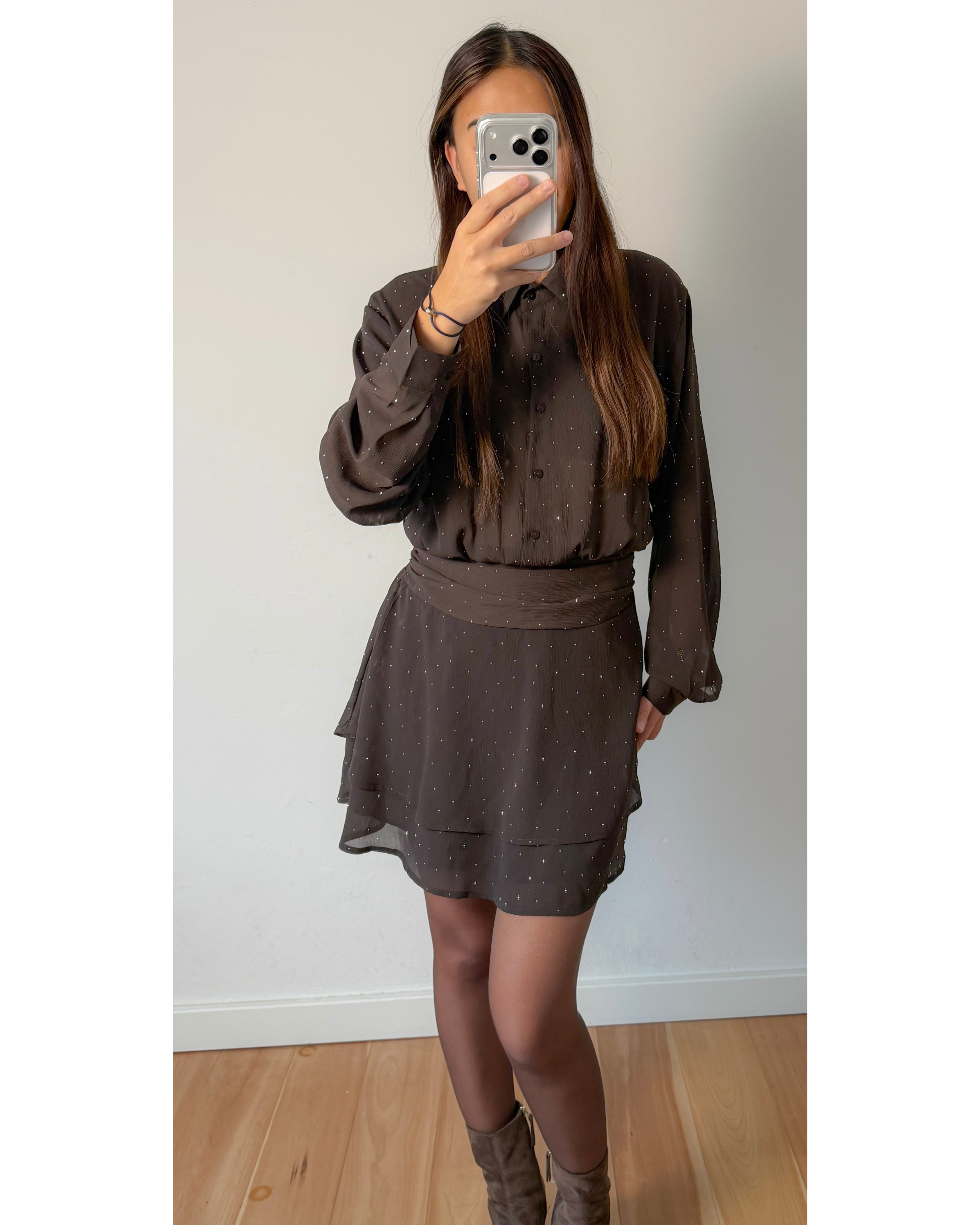 Toor parel bruin jurkje