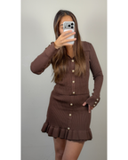 Toor parel set bruin