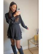 Toor parel zwart jurkje