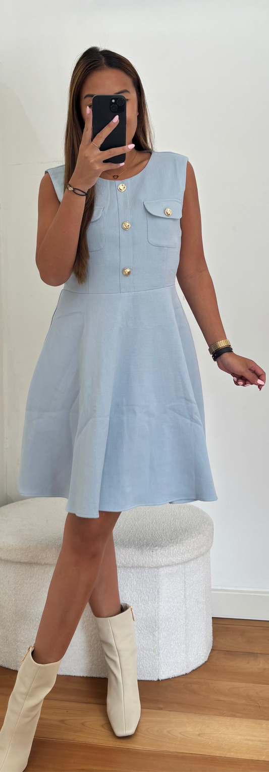 Toor Blauw Chic Jurkje