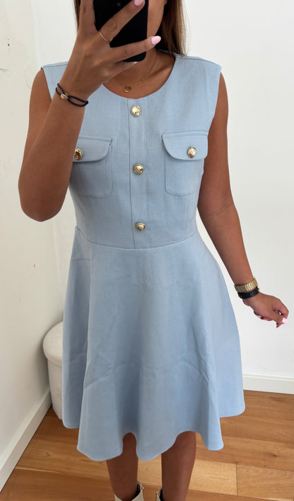 Toor Blauw Chic Jurkje