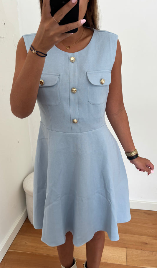 Toor Blauw Chic Jurkje